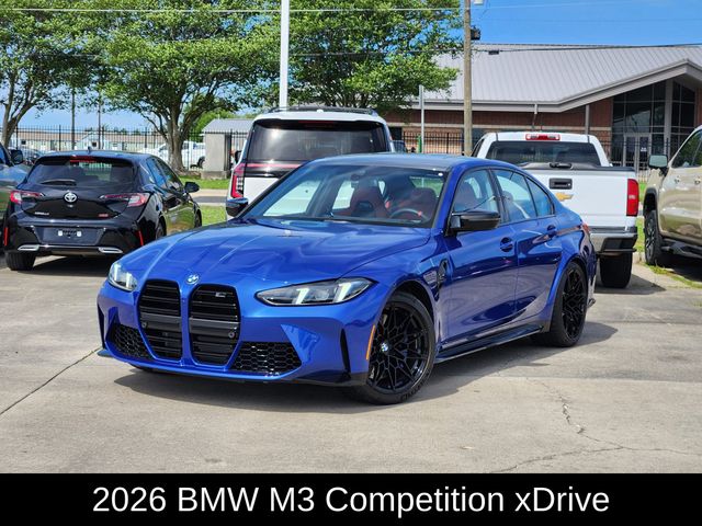 Blue Metallic 2026 BMW M3 Competition xDrive Sedan All-Wheel Drive 8-Speed Automatic