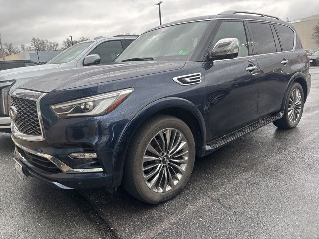 Hermosa Blue 2021 INFINITI QX80 Sensory 4WD SUV / Crossover All-Wheel Drive 7-Speed Automatic