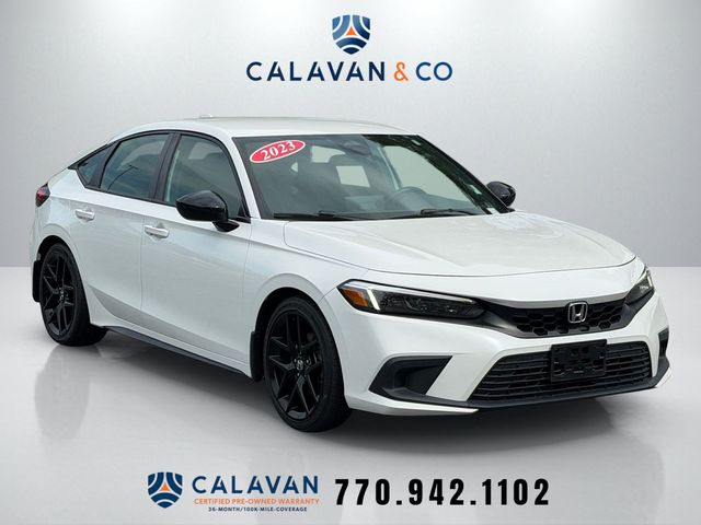 White 2023 Honda Civic Hatchback Hatchback Front-Wheel Drive Continuously Variable Transmission