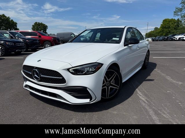 Polar White 2022 Mercedes-Benz C-Class Sedan All-Wheel Drive 9-Speed Automatic