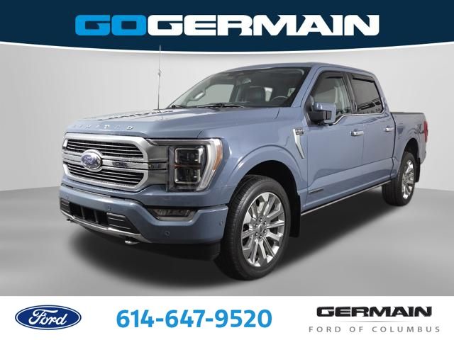Blue (Azure Gray Metallic Tri-Coat) 2023 Ford F-150 Limited SuperCrew 4WD Pickup Truck Four-Wheel Drive Automatic