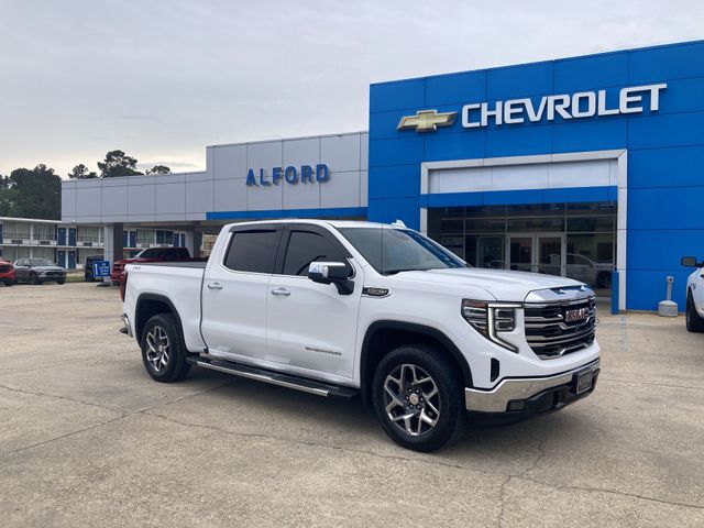 Summit White 2023 GMC Sierra 1500 SLT Crew Cab 4WD Pickup Truck Four-Wheel Drive Automatic