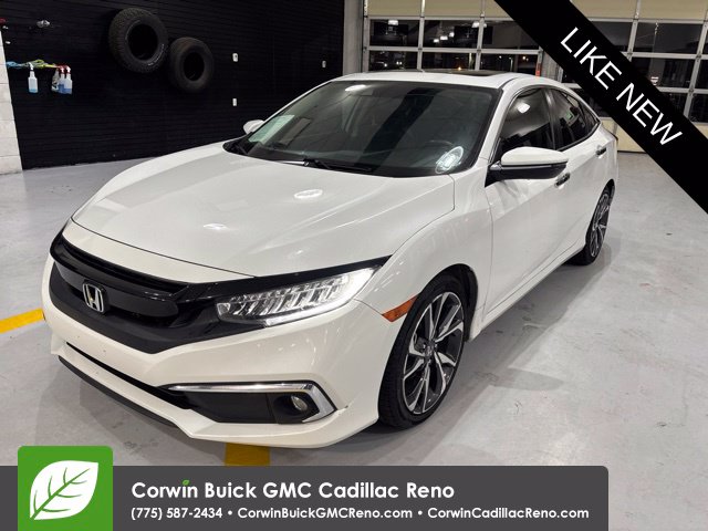 White 2021 Honda Civic Sedan Front-Wheel Drive Continuously Variable Transmission