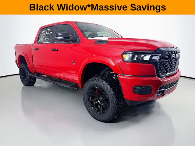 Flame Red Clearcoat 2025 RAM 1500 Big Horn Crew Cab 4WD Pickup Truck Four-Wheel Drive 8-Speed Automatic