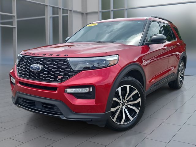 Red Metallic 2020 Ford Explorer SUV / Crossover All-Wheel Drive Automatic