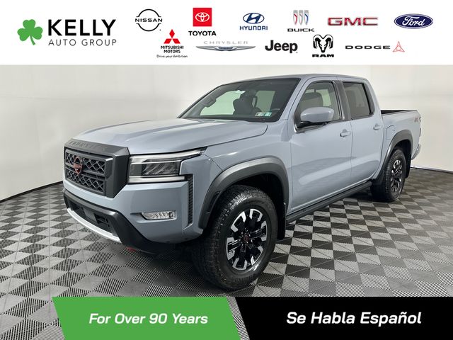 Boulder Gray Pearl 2023 Nissan Frontier PRO-4X Crew Cab 4WD Pickup Truck Four-Wheel Drive 9-Speed Automatic