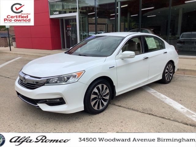 White Orchid Pearl 2017 Honda Accord Hybrid Sedan Sedan Front-Wheel Drive Continuously Variable Transmission