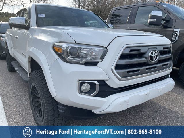 Super White 2017 Toyota Tacoma Limited V6 Double Cab 4WD Pickup Truck Four-Wheel Drive 6-Speed Automatic