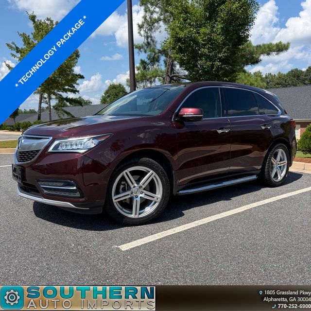 Red (Maroon) 2016 Acura MDX SUV / Crossover All-Wheel Drive 9-Speed Automatic
