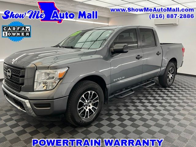 Gray (Gun Metallic) 2024 Nissan Titan Pickup Truck Four-Wheel Drive 9-Speed Automatic