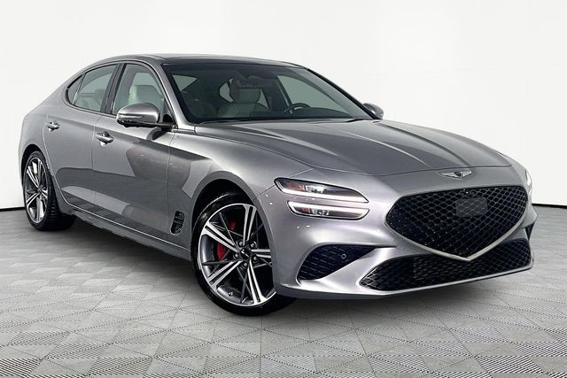 Savile Silver 2025 Genesis G70 3.3T Sport Advanced RWD Sedan Rear-Wheel Drive 8-Speed Automatic