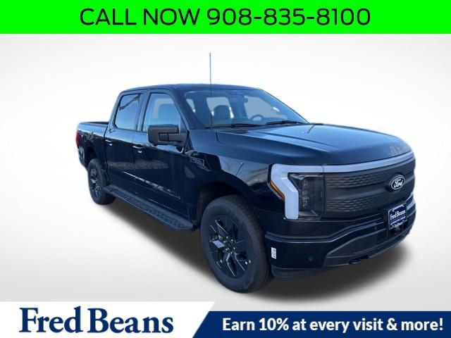 Black Metallic 2025 Ford F-150 Lightning Flash SuperCrew AWD Pickup Truck All-Wheel Drive Automatic