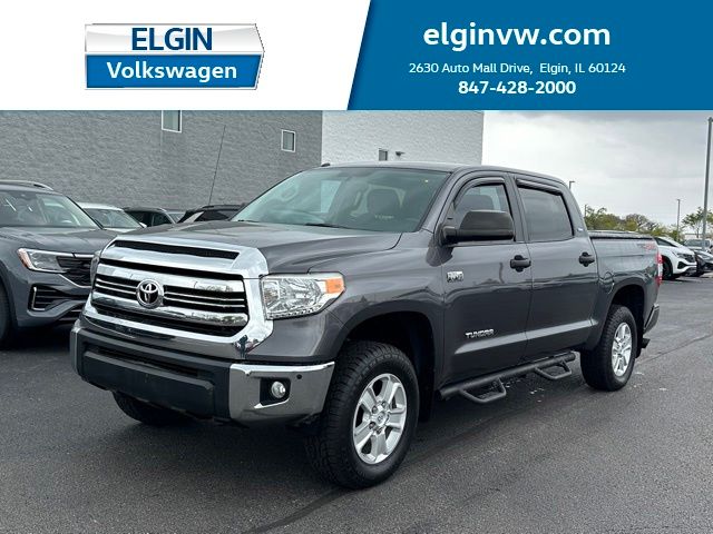 Magnetic Gray Metallic 2016 Toyota Tundra SR5 CrewMax 5.7L 4WD Pickup Truck Four-Wheel Drive 6-Speed Automatic Overdrive