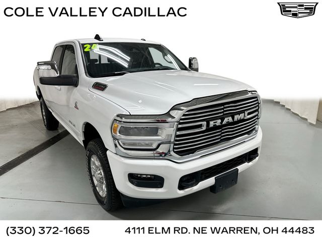 Bright White Clearcoat 2024 RAM 2500 Laramie Crew Cab 4WD Pickup Truck Four-Wheel Drive 6-Speed Automatic