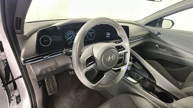 2025 Serenity White Hyundai Elantra Hybrid SEL Sport FWD Sedan