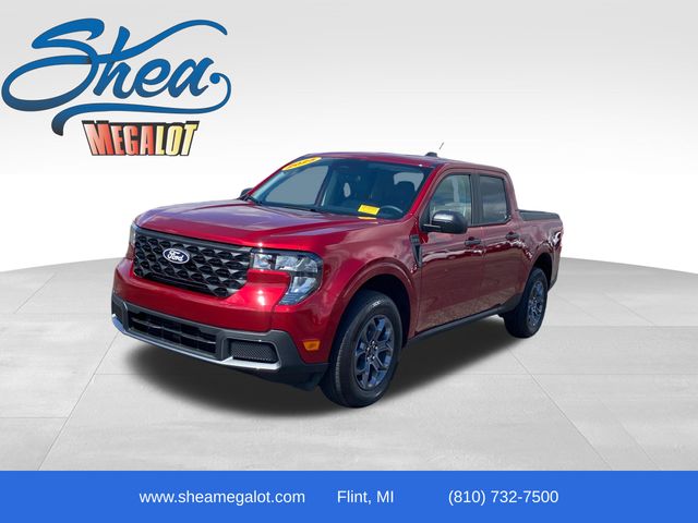Ruby Red Metallic 2025 Ford Maverick XLT SuperCrew FWD Pickup Truck Front-Wheel Drive Continuously Variable Transmission