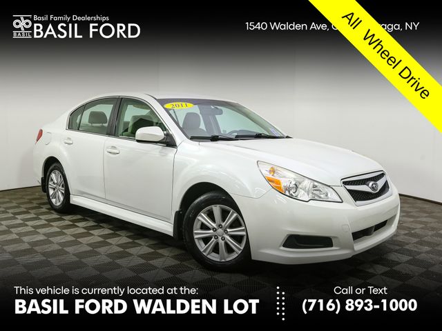 Satin White Pearl 2011 Subaru Legacy Sedan All-Wheel Drive Continuously Variable Transmission