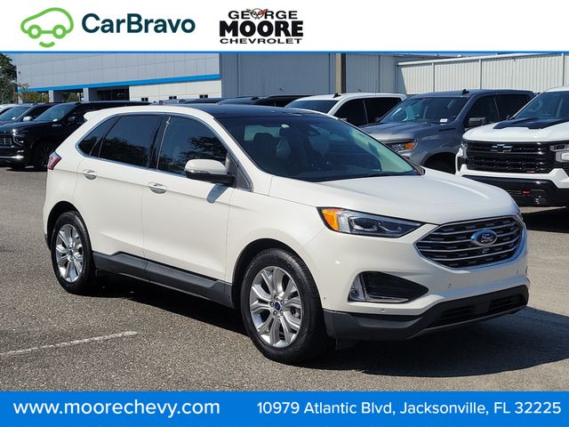 Star White Metallic Tri-Coat 2020 Ford Edge SUV / Crossover Front-Wheel Drive 8-Speed Automatic