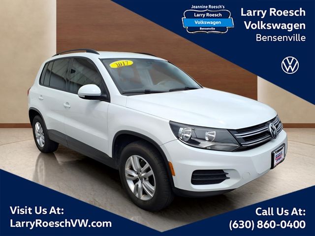 Pure White 2017 Volkswagen Tiguan SUV / Crossover All-Wheel Drive 6-Speed Automatic