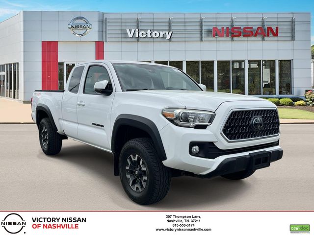 Super White 2018 Toyota Tacoma TRD Off Road Access Cab 4WD Pickup Truck Four-Wheel Drive 6-Speed Automatic