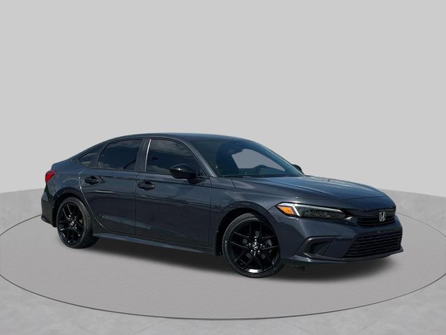 Blue 2024 Honda Civic Sedan Front-Wheel Drive Continuously Variable Transmission