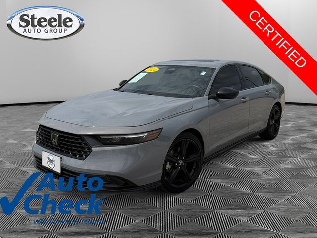 Urban Gray Pearl 2024 Honda Accord Hybrid Sedan Front-Wheel Drive Continuously Variable Transmission