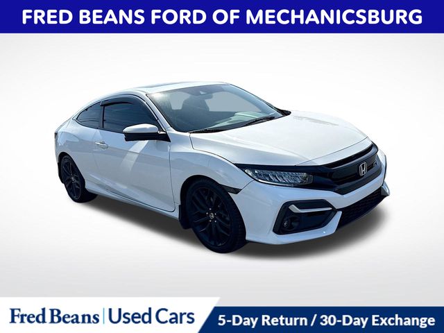 White 2020 Honda Civic Si Coupe FWD Coupe Front-Wheel Drive 6-Speed Manual