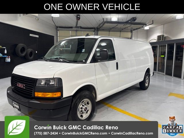 Summit White 2023 GMC Savana Cargo Van Rear-Wheel Drive 8-Speed Automatic Overdrive