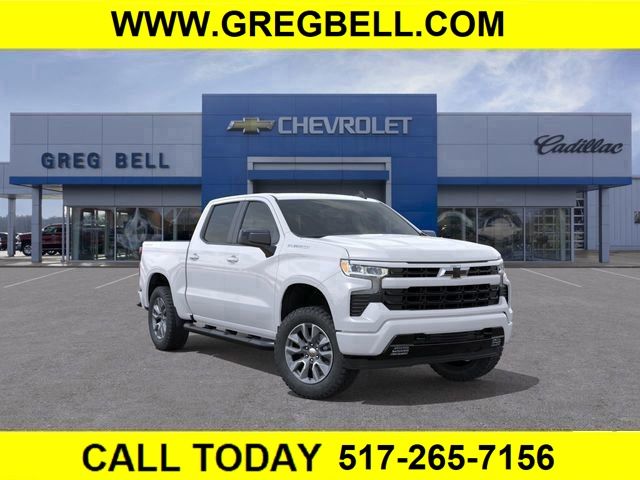 Summit White 2026 Chevrolet Silverado 1500 RST Crew Cab 4WD Pickup Truck Four-Wheel Drive Automatic