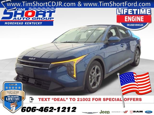Deep Sea Blue 2025 Kia K4 Sedan Front-Wheel Drive Continuously Variable Transmission