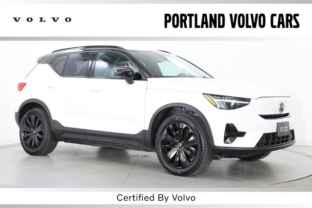 Crystal White 2023 Volvo XC40 Recharge SUV / Crossover All-Wheel Drive 1-Speed Automatic