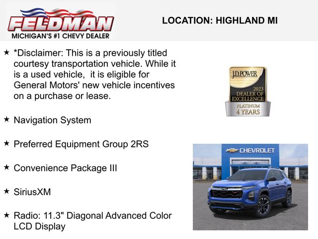 New 2025 Chevrolet Equinox For Sale in New Hudson, MI