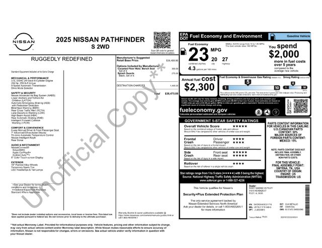 2025 Nissan Pathfinder S