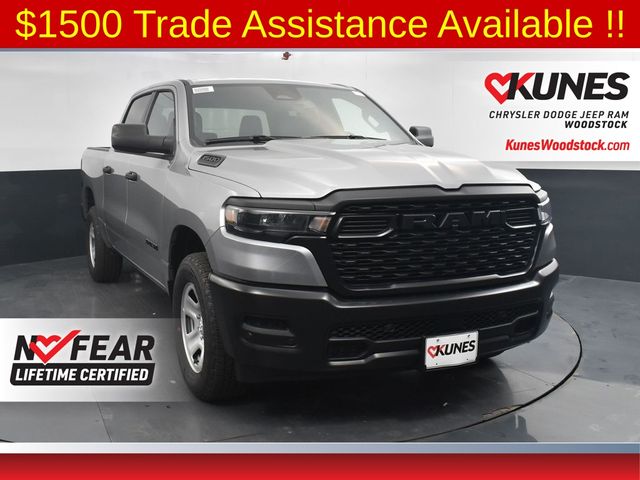 Billet Silver Metallic Clearcoat 2026 RAM 1500 Pickup Truck Four-Wheel Drive 8-Speed Automatic