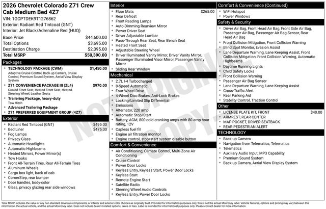 New 2026 Chevrolet Colorado Truck