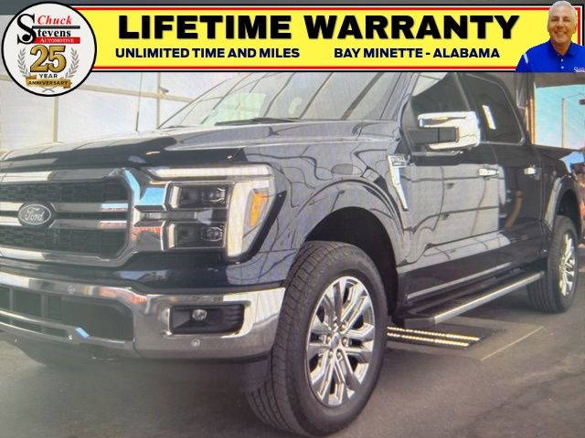 Blue Metallic 2025 Ford F-150 Lariat SuperCrew 4WD Pickup Truck Four-Wheel Drive Automatic