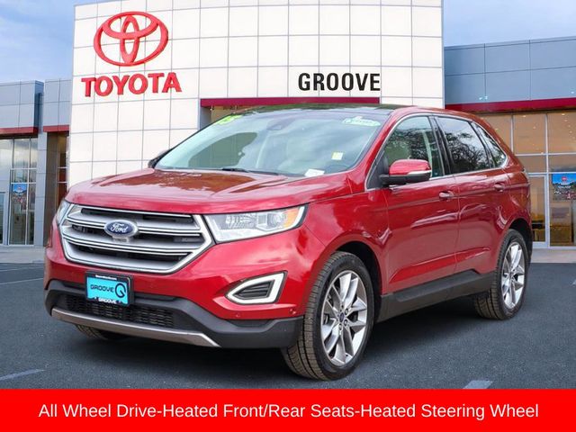 Ruby Red Metallic 2015 Ford Edge Titanium AWD SUV / Crossover All-Wheel Drive 6-Speed Automatic