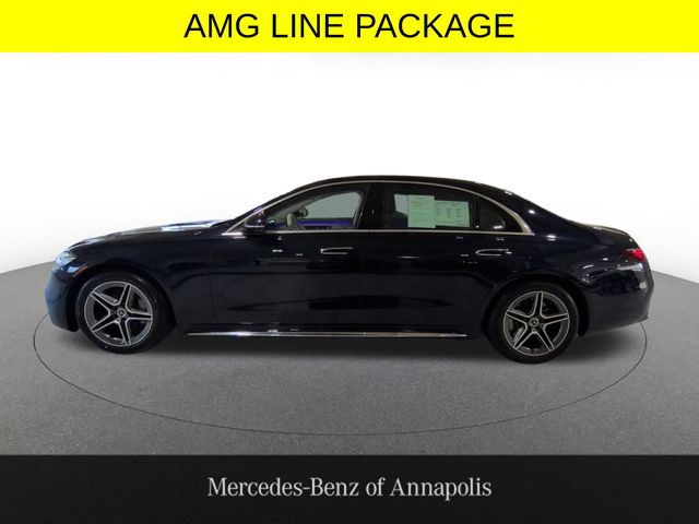 Nautical Blue Metallic 2024 Mercedes-Benz S-Class S 580 4MATIC Sedan All-Wheel Drive 9-Speed Automatic