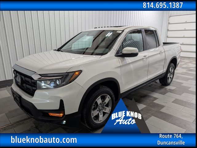 White 2025 Honda Ridgeline Pickup Truck All-Wheel Drive 9-Speed Automatic