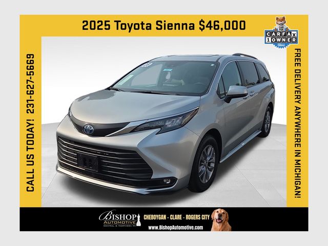 Celestial Silver Metallic 2025 Toyota Sienna Minivan Front-Wheel Drive Continuously Variable Transmission