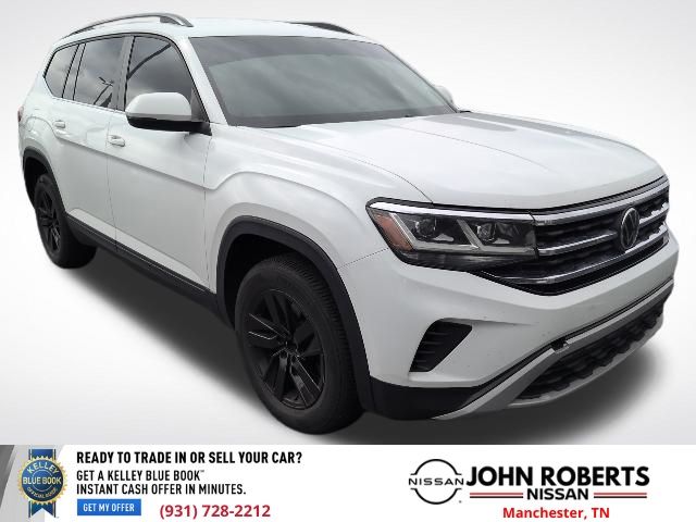 Pure White 2021 Volkswagen Atlas SUV / Crossover Front-Wheel Drive 8-Speed Automatic