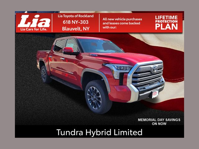 Red 2025 Toyota Tundra Hybrid Limited HV CrewMax Cab 4WD Pickup Truck Four-Wheel Drive Automatic