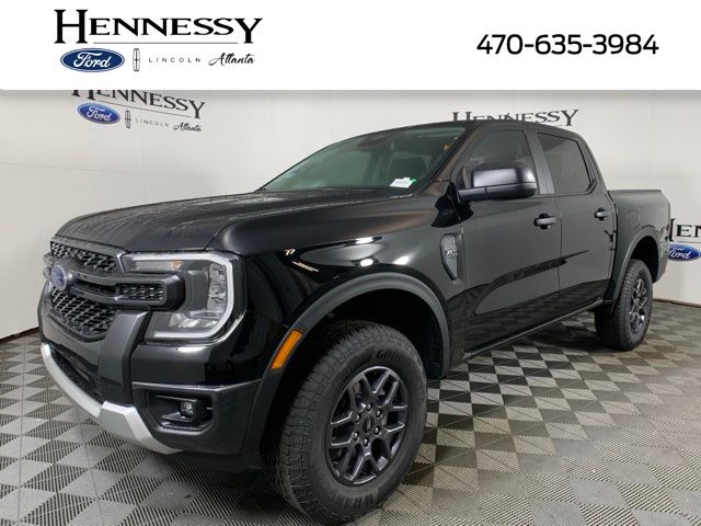 Shadow Black 2025 Ford Ranger XLT SuperCrew RWD Pickup Truck 4X2 Automatic