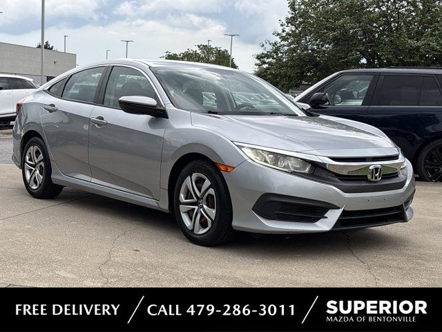 Lunar Silver Metallic 2016 Honda Civic Sedan Front-Wheel Drive Continuously Variable Transmission