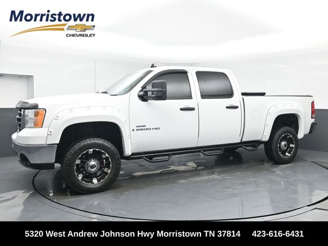 Summit White 2008 GMC Sierra 2500HD SLE1 Crew Cab 4WD Pickup Truck Four-Wheel Drive 6-Speed Automatic