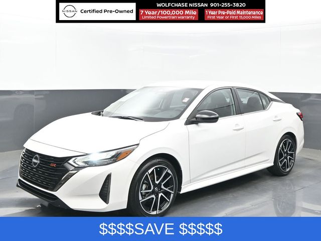 Aspen White Tricoat 2025 Nissan Sentra Sedan Front-Wheel Drive Continuously Variable Transmission
