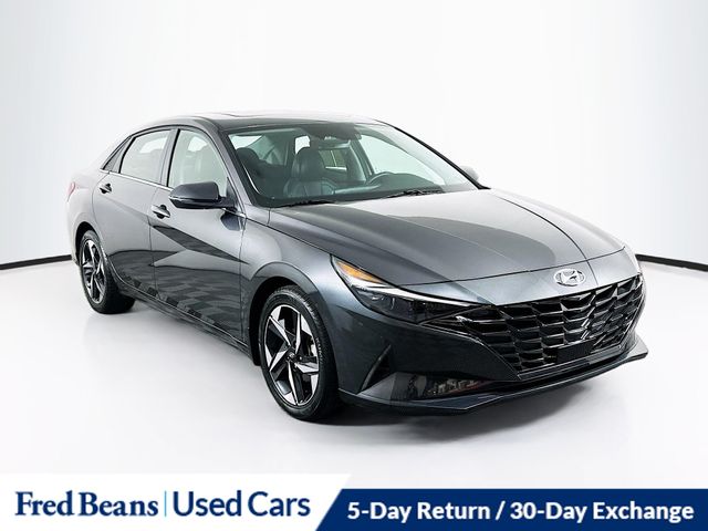Portofino Gray 2023 Hyundai Elantra Limited FWD Sedan Front-Wheel Drive Continuously Variable Transmission