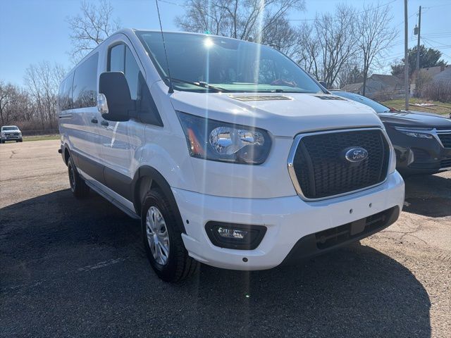 Oxford White 2024 Ford Transit Passenger 350 XLT Low Roof LB RWD Van Rear-Wheel Drive
