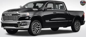 Diamond Black Crystal Pearlcoat 2025 RAM 1500 Pickup Truck Four-Wheel Drive 8-Speed Automatic