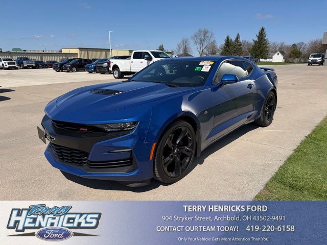 Riverside Blue Metallic 2019 Chevrolet Camaro 1SS Coupe RWD Coupe Rear-Wheel Drive 6-Speed Manual